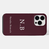 Rode aangepaste naam iPhone hoesje (Achterkant horizontaal)