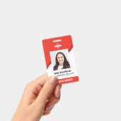 Rode aangepaste personeelslogo foto ID naam badge (Handheld)