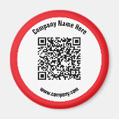 Rode aangepaste QR-code en websitepromo Magneet (Voorkant)