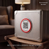 Rode aangepaste QR-code en websitepromo Magneet