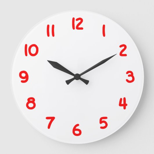 Rode Aantallen Grote Klok (Voorkant)