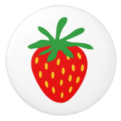 Rode aardbei aangepaste keramische trekknop knop (Voorkant)