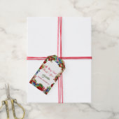 Rode aardbei Baby shower | Blue Berry Sweet Schatt Cadeaulabel (Met Touw)