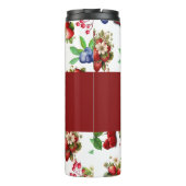 Rode aardbei Baby shower | Blue Berry Sweet Schatt Thermosbeker (Achterkant)