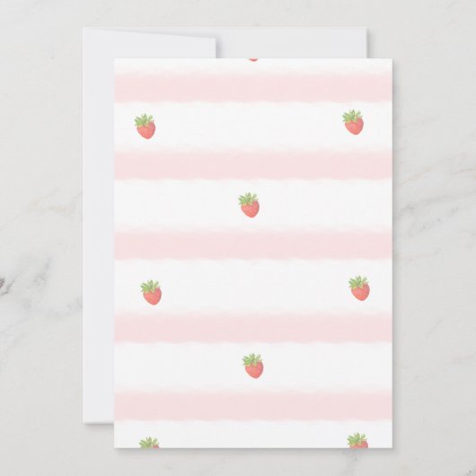 Rode aardbei Baby shower Kaart (Achterkant)