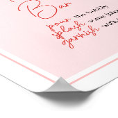 Rode Aardbei Baby shower Moeder Osa Bar Poster (Hoek)