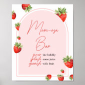 Rode Aardbei Baby shower Moeder Osa Bar Poster (Voorkant)