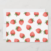 Rode aardbei bessen zoete foto eerste verjaardag kaart (Achterkant)