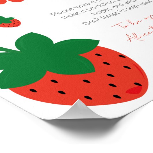 Rode aardbei Birthday Time Capsule Poster (Hoek)