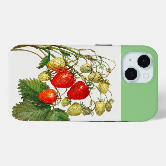  Rode Aardbei Branch Art Case-Mate iPhone Case (Achterkant (horizontaal))