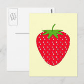 Rode aardbei. briefkaart (Voorkant / Achterkant)