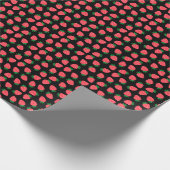 rode aardbei cadeaupapier (Hoek)