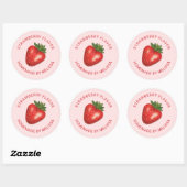 Rode Aardbei Custom Zelfgemaakte Product Smaak Ronde Sticker (Vel)