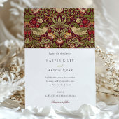 Rode aardbei dief bruiloft kaart