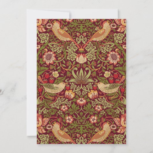 Rode aardbei dief bruiloft kaart (Achterkant)