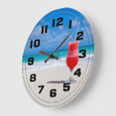 Rode aardbei Drink op de zandstrand Grote Klok (Hoek)