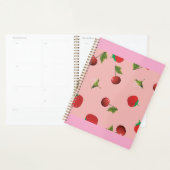 Rode Aardbei en Kersenpatroon Roze Fruit Planner (Display)
