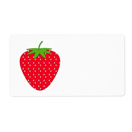 Rode aardbei. etiket (Voorkant)