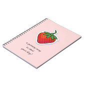 Rode aardbei — geef zin uit notitieboek (Linkerzijde)