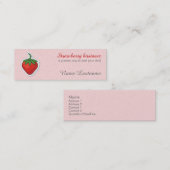 Rode aardbei — gepersonaliseerd visitekaartje (Voorkant / Achterkant)