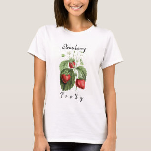 Rode Aardbei Gepersonaliseerde Naam T-shirt