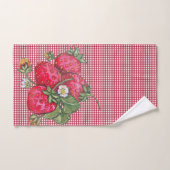  Rode Aardbei Gingham Country Keuken Handdoek (Handdoek)