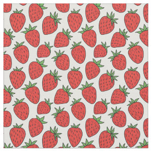 rode aardbei   grillig fruitthema stof