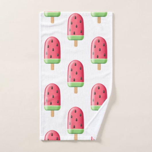 Rode Aardbei Ijs Patroon Handdoek (Handdoek)