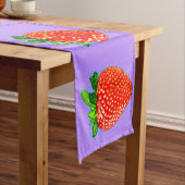 Rode aardbei in Pop Art Style Korte Tafelloper (Voorbeeld)