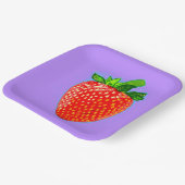 Rode aardbei in Pop Art Style Papieren Bordje (Gebogen)