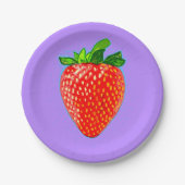 Rode aardbei in Pop Art Style Papieren Bordje (Voorkant)