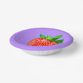 Rode aardbei in Pop Art Style Papieren Kommen (Gebogen)