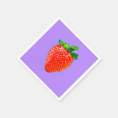 Rode aardbei in Pop Art Style Servet (Hoek)