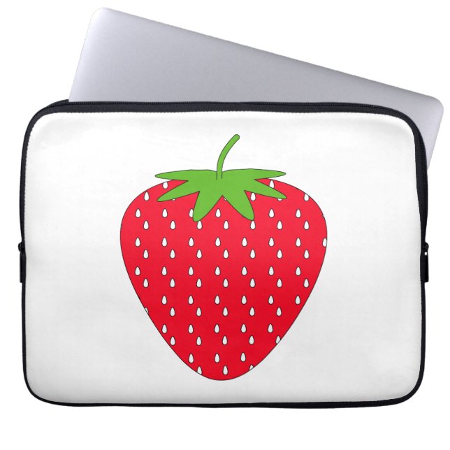 Rode aardbei. laptop sleeve (Voorkant)