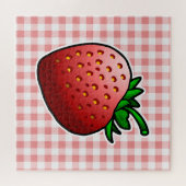 Rode aardbei legpuzzel (Horizontaal)