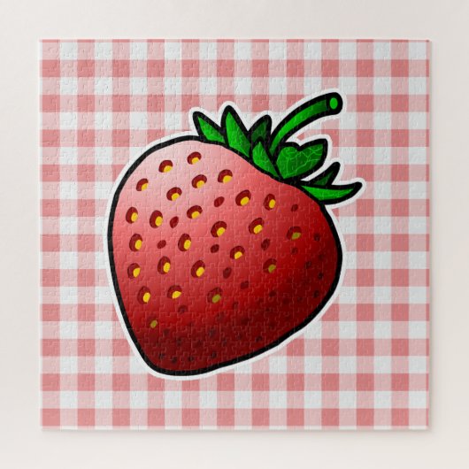 Rode aardbei legpuzzel (Verticaal)