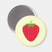 Rode aardbei. magneet (Voorkant / Achterkant)