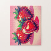 Rode Aardbei Met Hart Leuke Tekening - Legpuzzel (Verticaal)