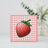 Rode Aardbei Moederdag Kaart (Staand voorkant)