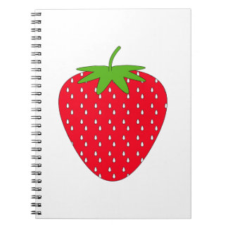 Rode aardbei. notitieboek