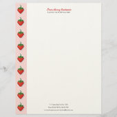 Rode aardbei — op maat gemaakte tekst en adres custom briefhoofd (Voorkant)