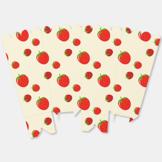 Rode aardbei op roze bedankdoosjes (Ongevouwen)