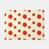 Rode aardbei op roze deurmat (Voorkant)