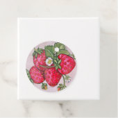 Rode aardbei personaliseert jamvoedsel bedankjes labels (In situ)