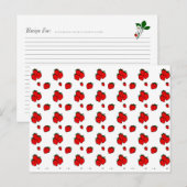 Rode Aardbei Receptkaarten Briefkaart (Voorkant / Achterkant)