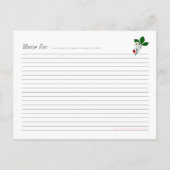 Rode Aardbei Receptkaarten Briefkaart (Achterkant)