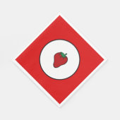 Rode aardbei servetten (Hoek)