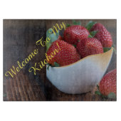 Rode aardbei snijplank (Voorkant)