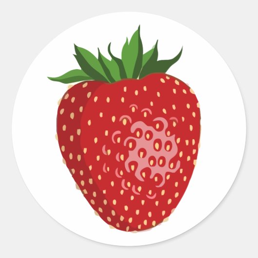 Rode Aardbei Sticker Envelope Seals Aardbeien (Voorkant)
