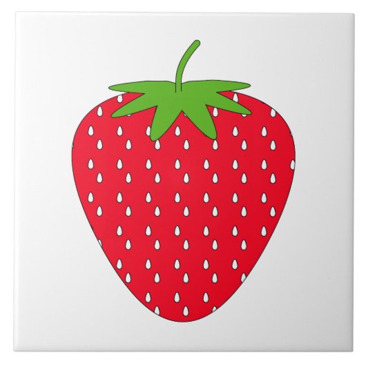 Rode aardbei. tegeltje (Voorkant)